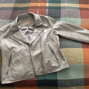 Faux taupe Women'sLeather Jacket